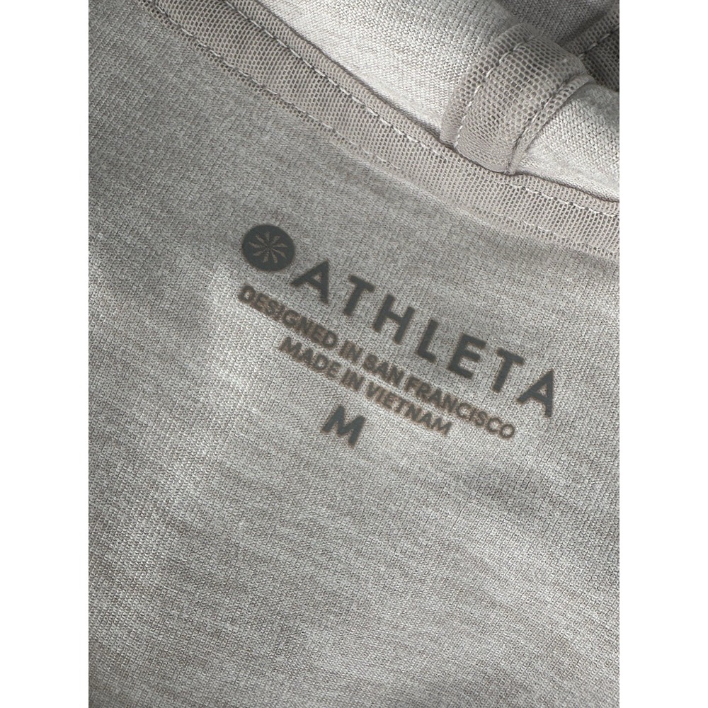 Athleta Uptempo Hoodie Soft ‎ Sweatshirt Thumb Holes Size Medium Gray - Picture 12 of 13